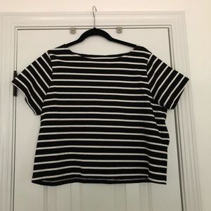 Madewell striped crop top